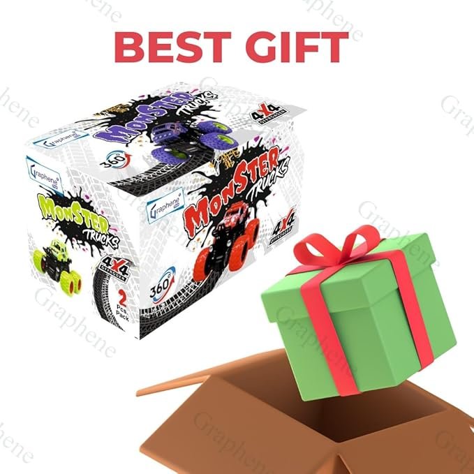 SKYLINE Exciting Pack of 2 Monster Trucks for Boys 3-7 Years Old - Image 6