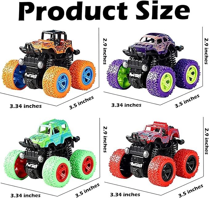 SKYLINE Exciting Pack of 2 Monster Trucks for Boys 3-7 Years Old - Image 4