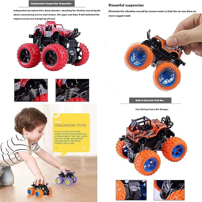 SKYLINE Exciting Pack of 2 Monster Trucks for Boys 3-7 Years Old - Image 3