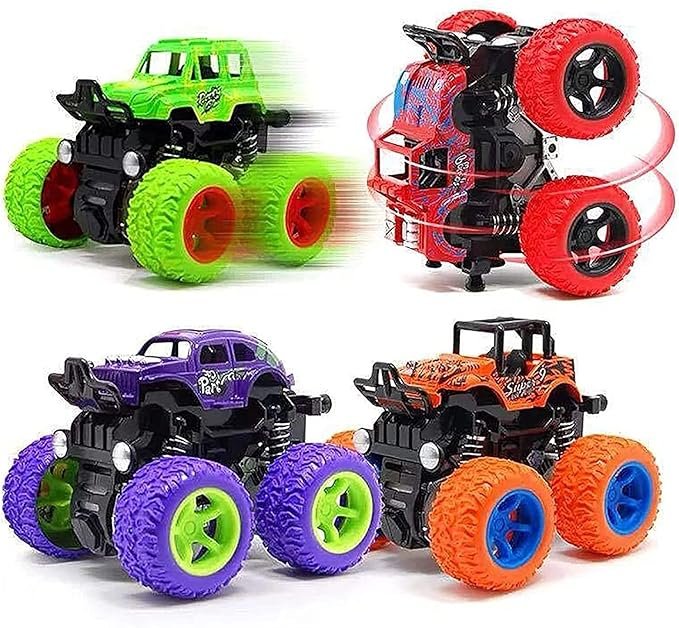 SKYLINE Exciting Pack of 2 Monster Trucks for Boys 3-7 Years Old