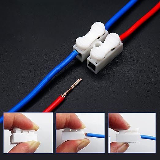 Electronic spices PACK OF 20 Cable Connector Clamp Spring Connector Terminal Block FOR Wire LED Strip Light Wire Connecting - Image 5