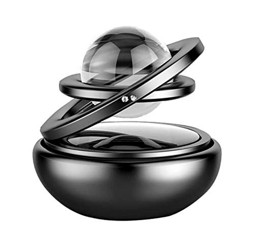 AutoBizarre Metal Body Solar Powered Rotating Black Solar Crystal Car Air Freshener Car Dashboard Accessory For Car Interior Decoration For All Cars (Aerosol, Pack Of 1) - Image 2