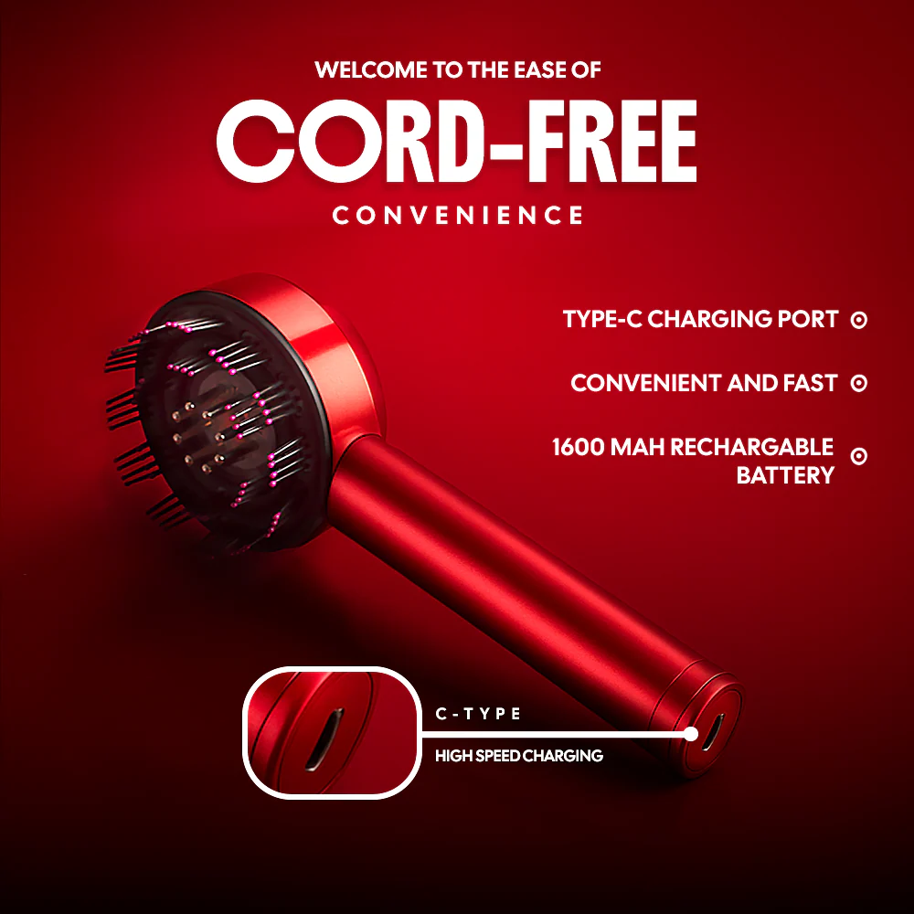 3 in 1 Red Light Therapy Hair Rejuvenation Oil Applicator & Comb | 6 Months Warranty - Image 3